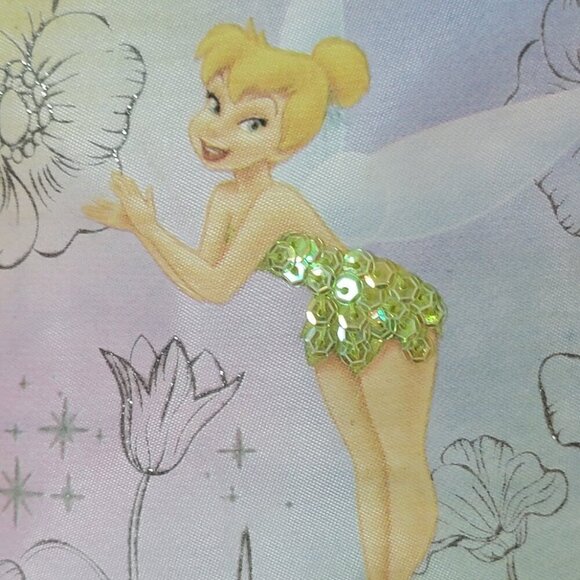 Disney Tinkerbell Sequin Cosmetic Case with Lipstick Holder - Picture 2 of 9